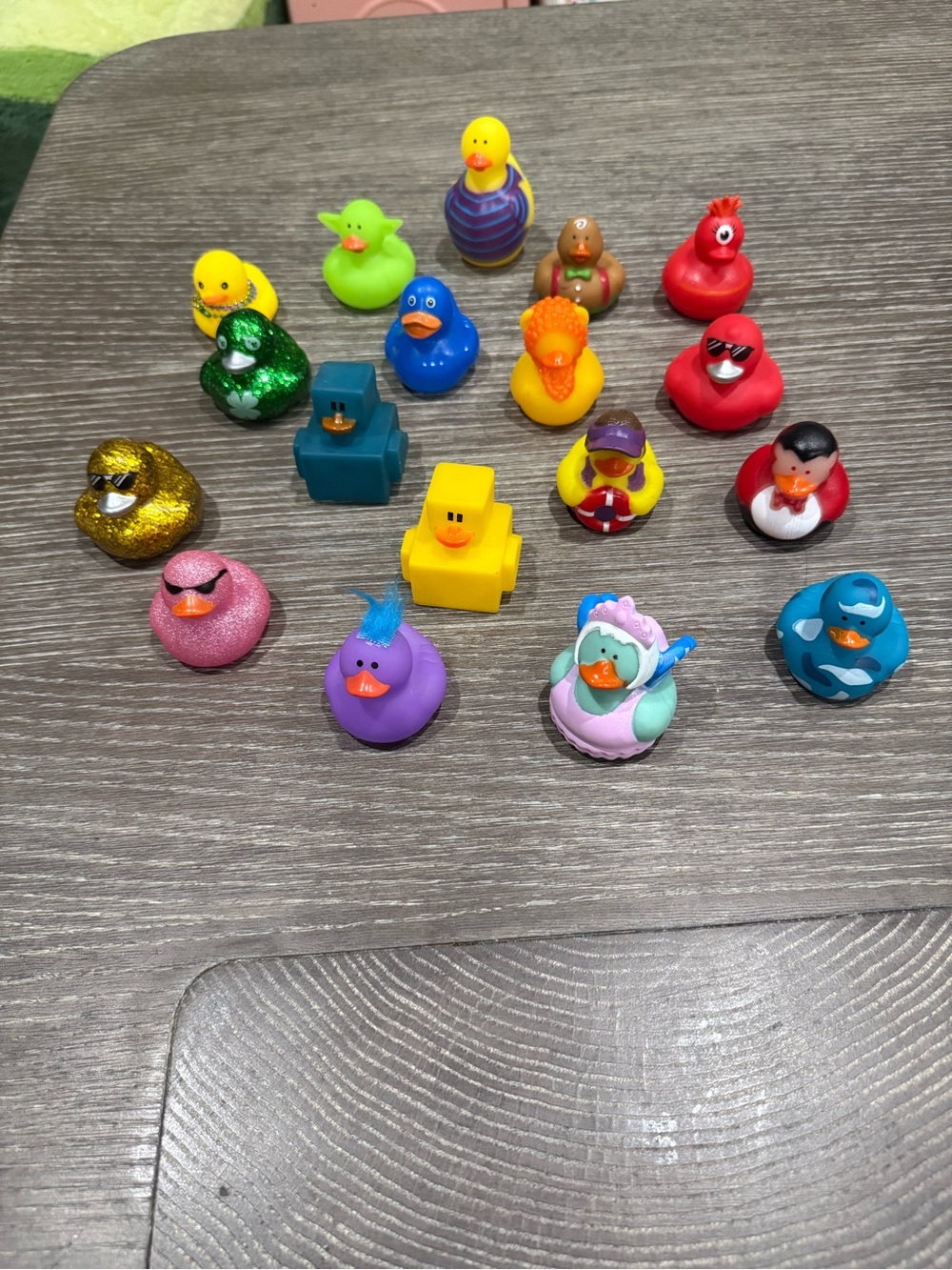 18 Assorted Colorful Rubber Duck Toy Pack - Multi-Color Kids Bath Toys